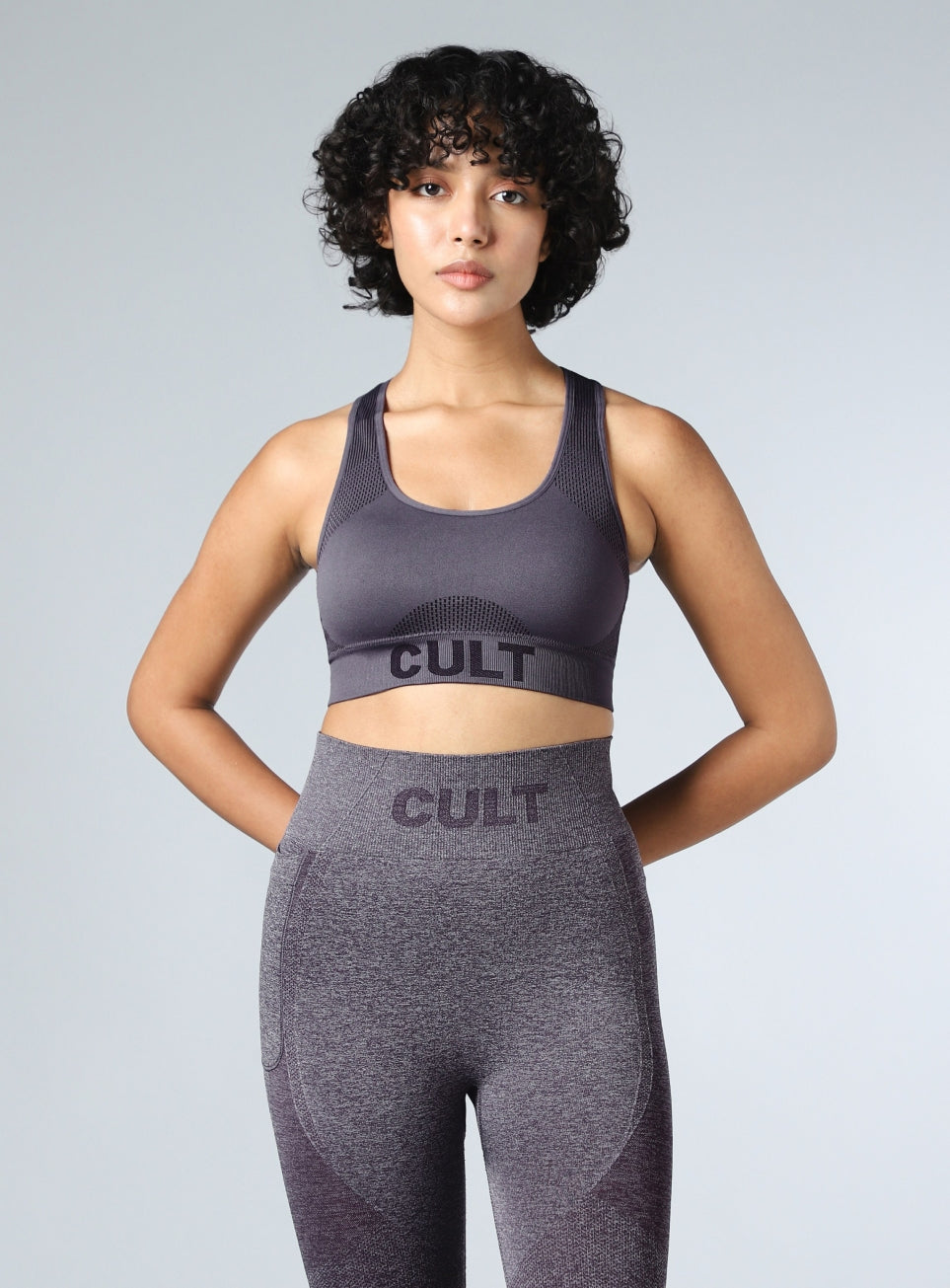 Women's Grey Momentum Medium Support Seamless Bra