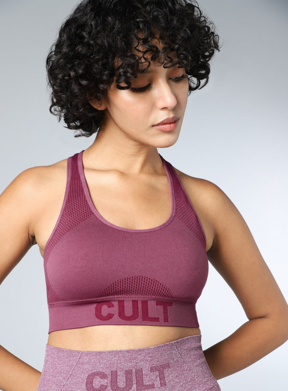 Women's Purple Momentum Medium Support Seamless Bra