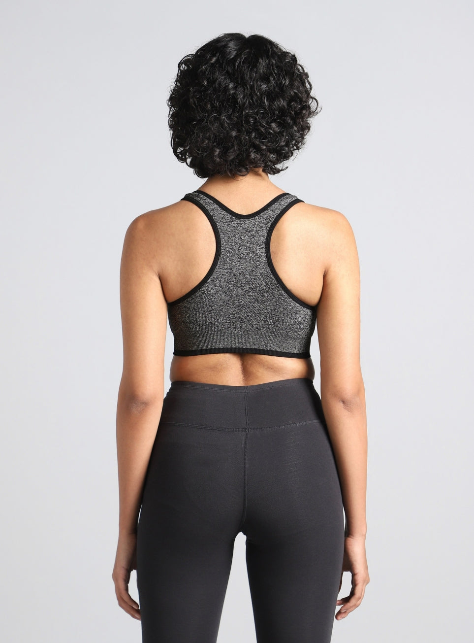 Women's Black Medium Support Seamless Reversible Bra