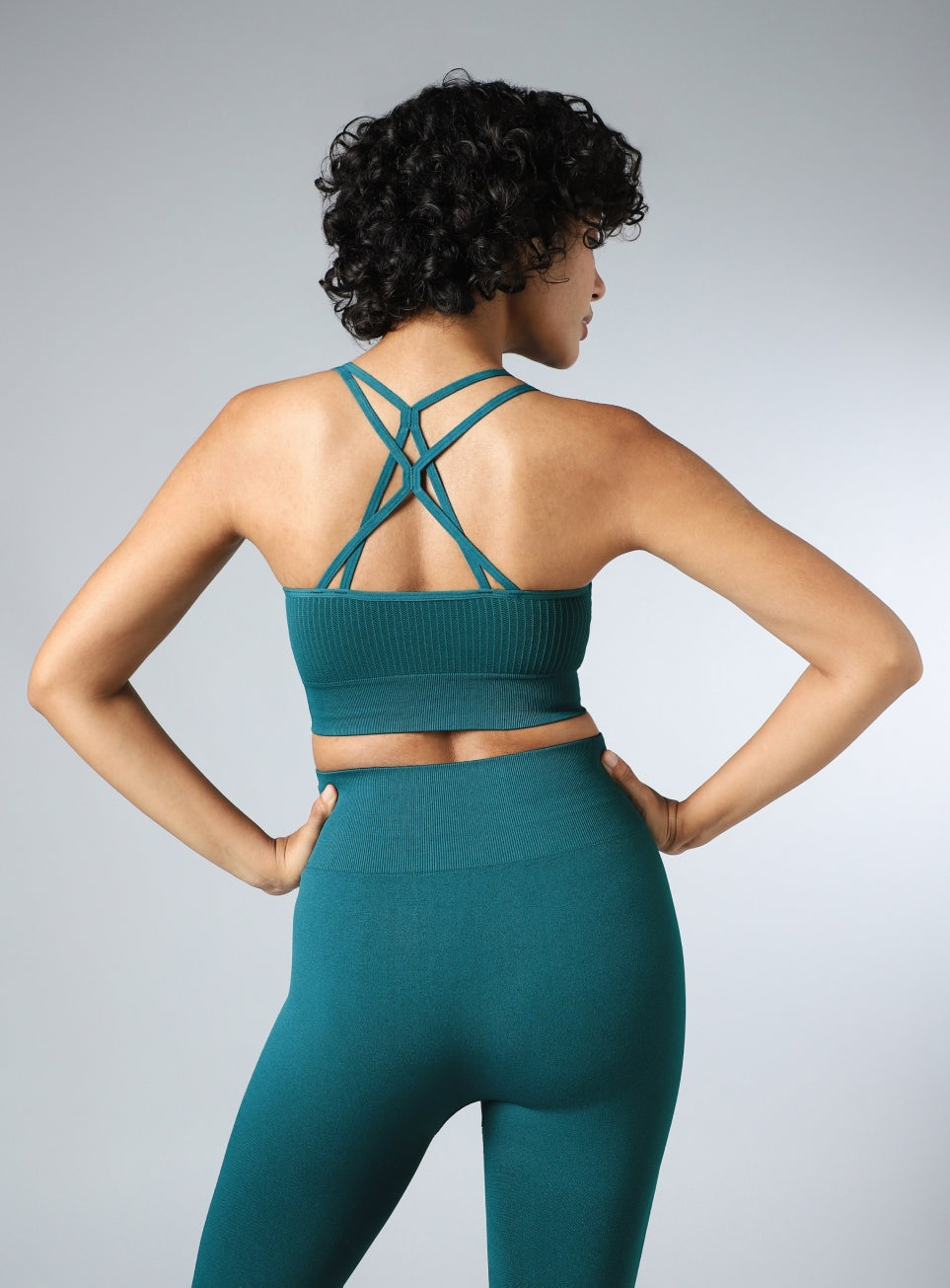 Women's Teal Powerflow Medium Support Seamless Bra