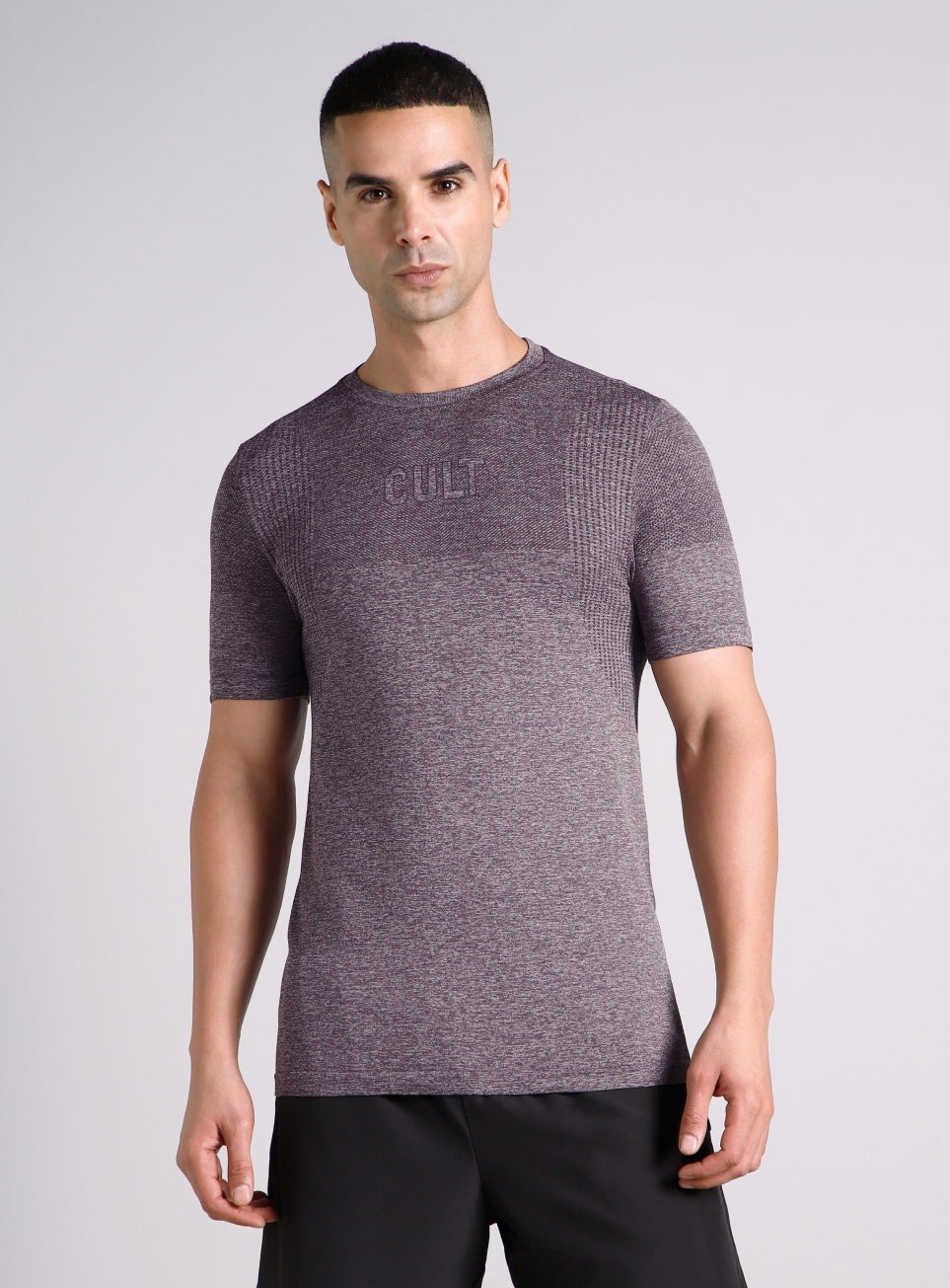 Men's Grey Contour Seamless T-shirt