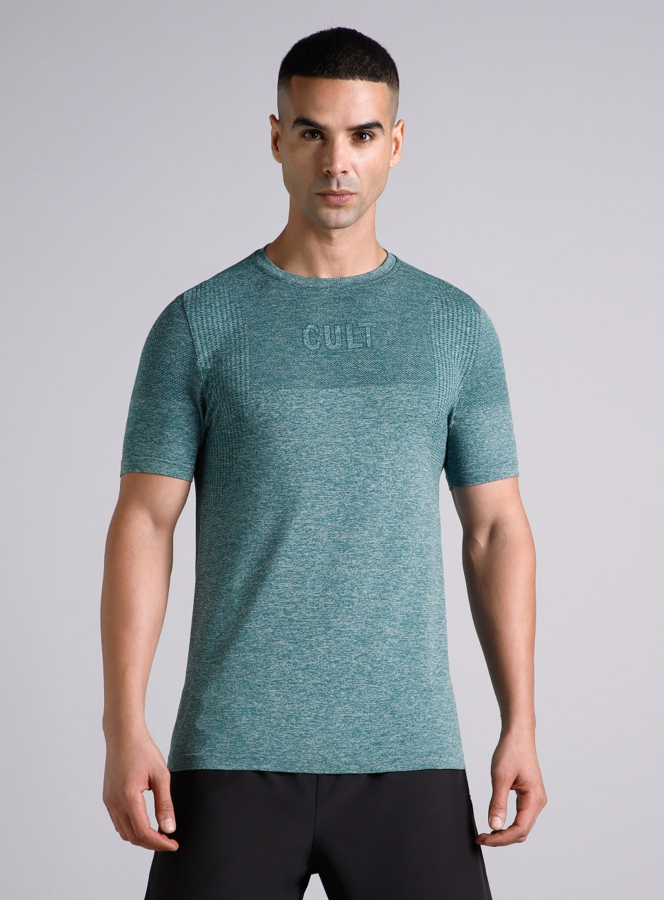 Men's Teal Contour Seamless T-shirt