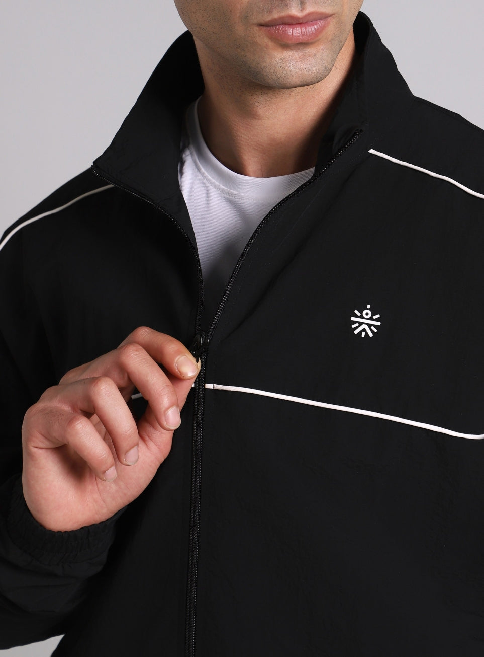Men's Black Power Up Layering Train Jacket