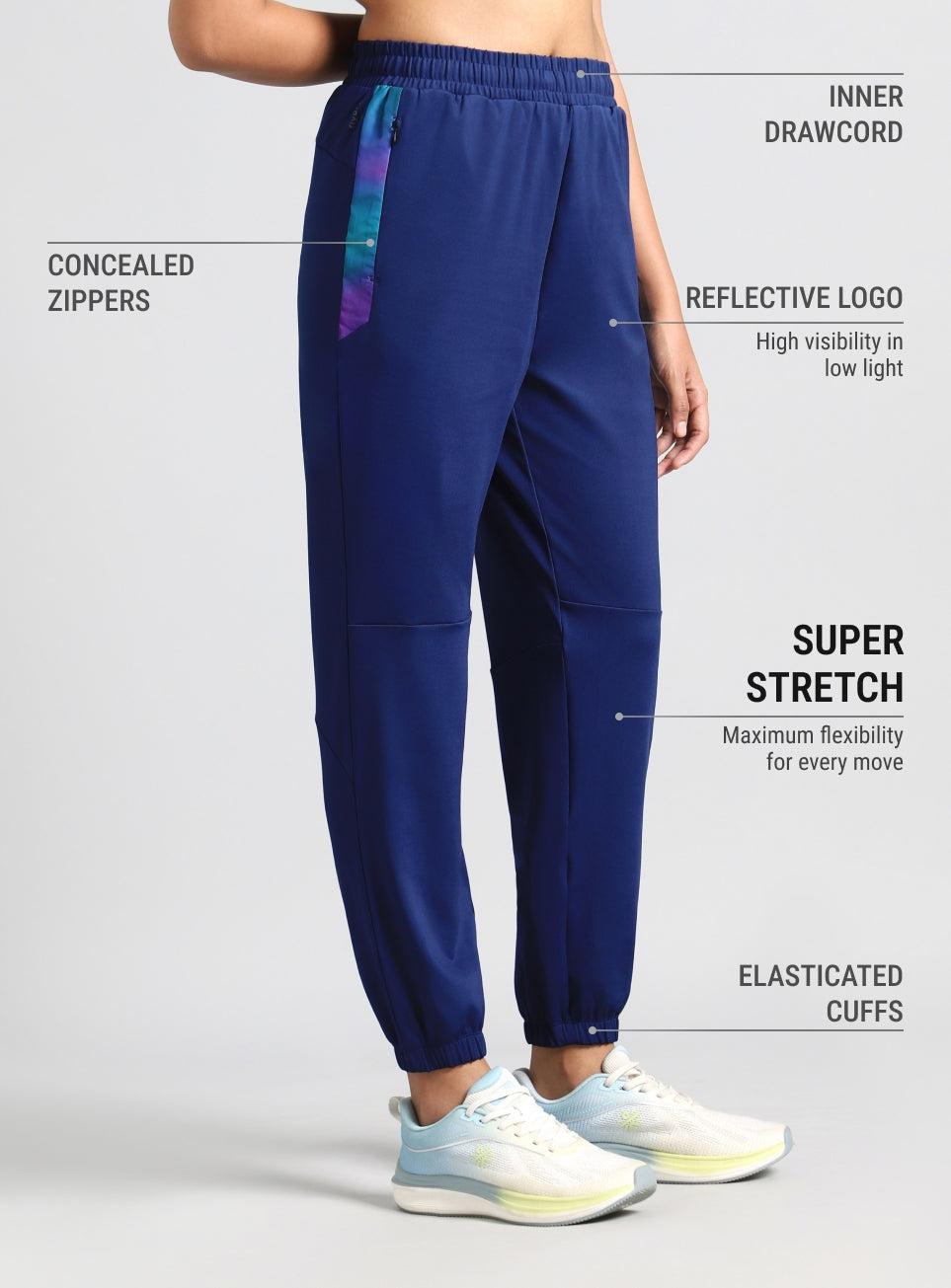 Women's Blue Halo Night Run Joggers