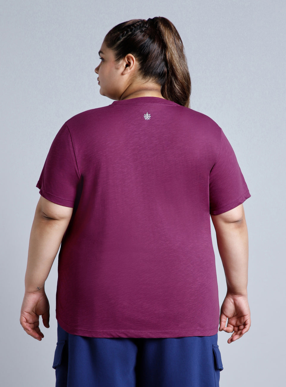 Women's Purple Yoga Flow Plus Size T-shirt