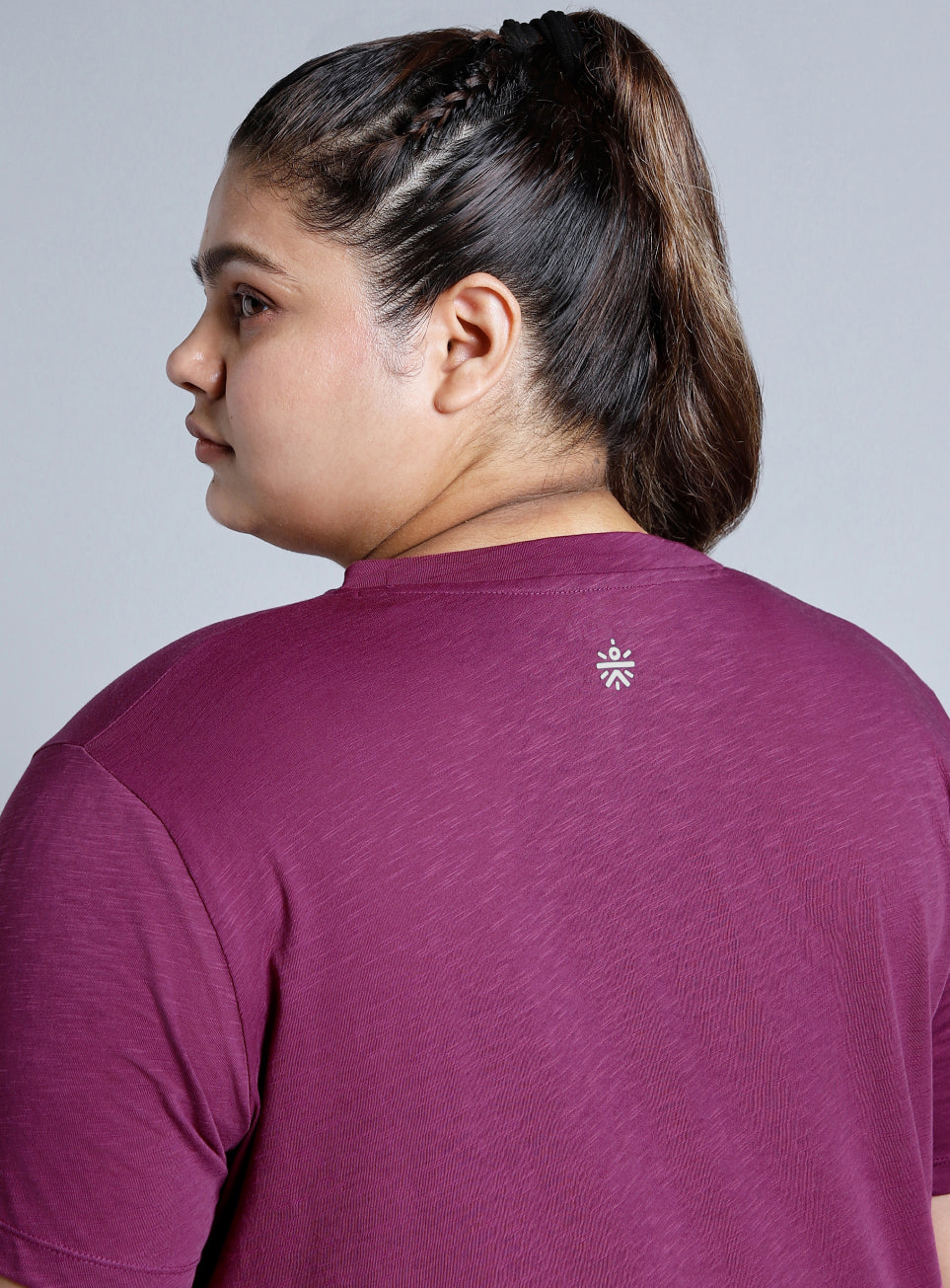 Women's Purple Yoga Flow Plus Size T-shirt