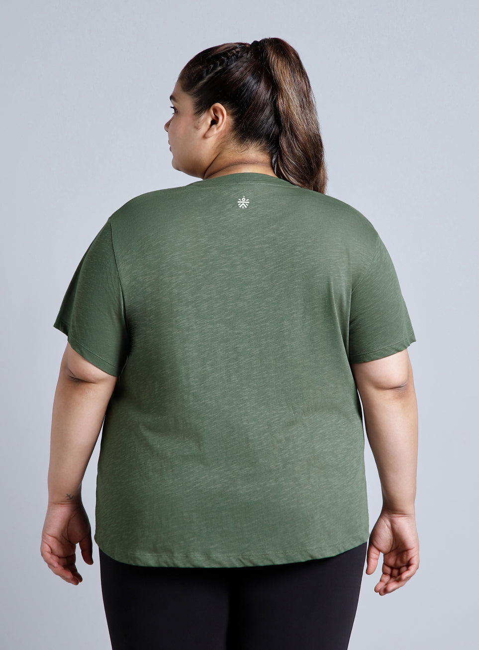 Women's Olive Yoga Flow Plus Size T-shirt