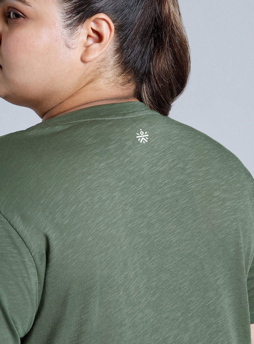 Women's Olive Yoga Flow Plus Size T-shirt