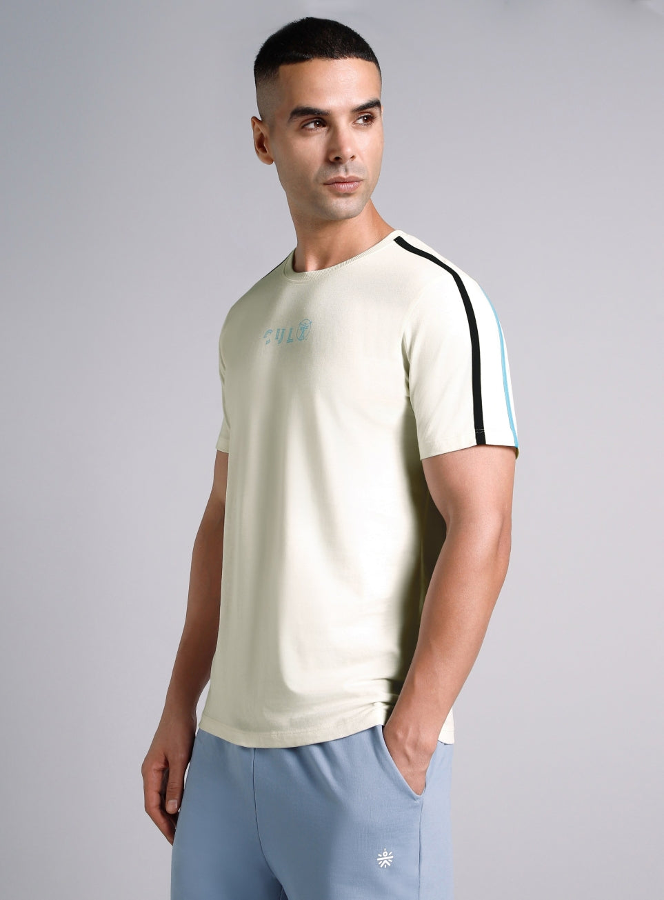 Men's White Contrast Playday T-shirt