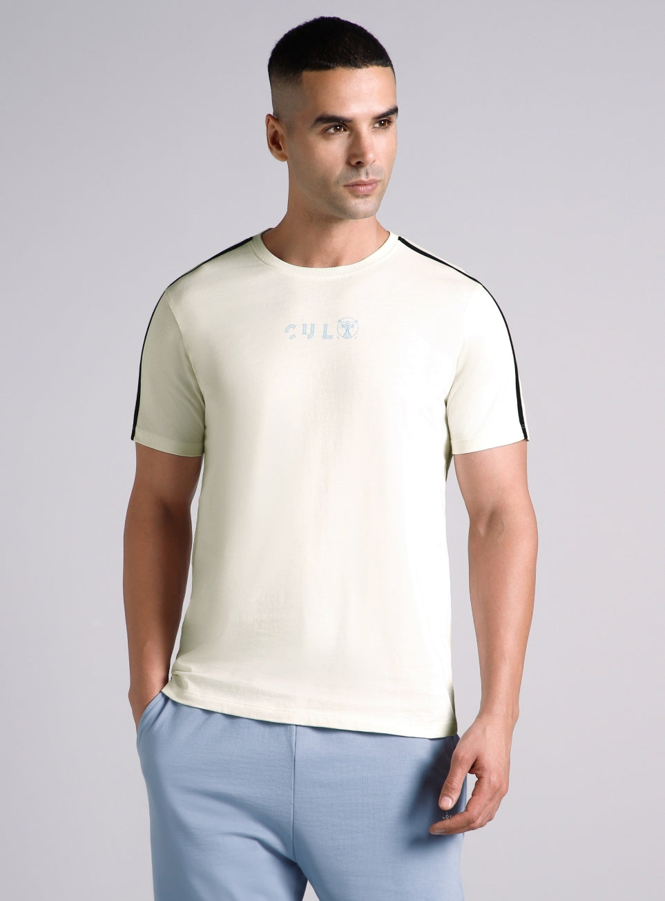 Men's White Contrast Playday T-shirt