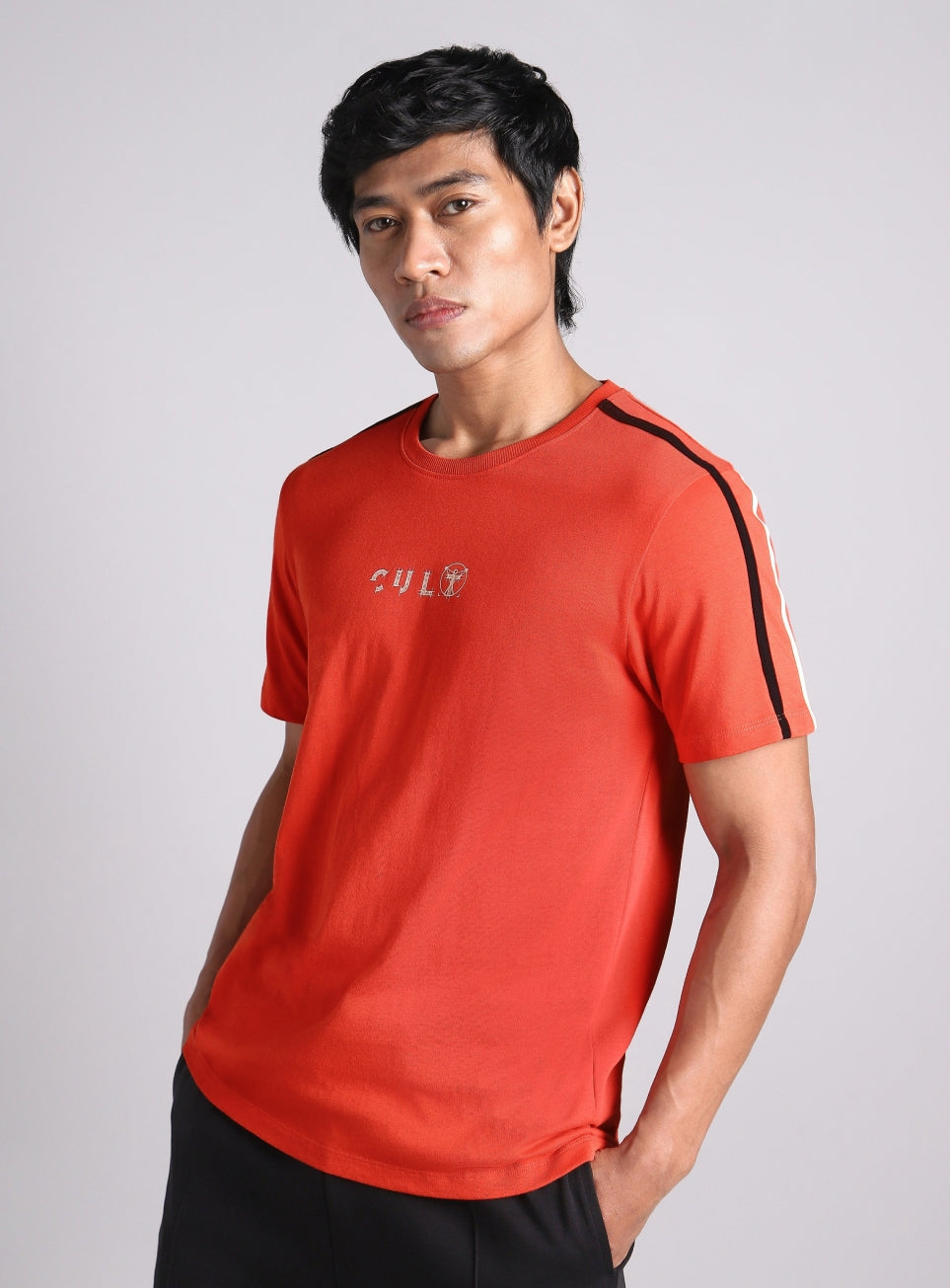 Men's Orange Contrast Playday T-shirt