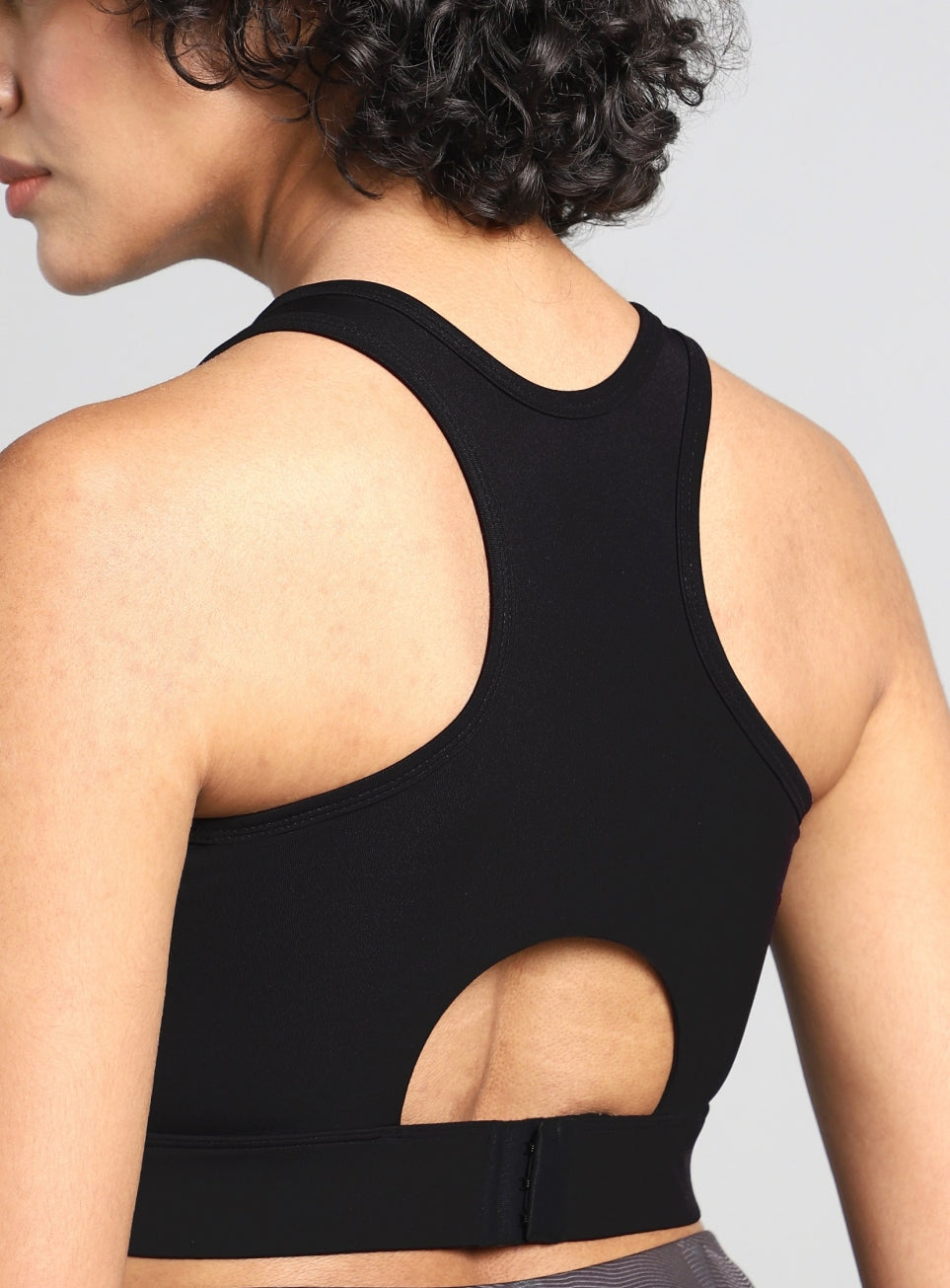 Women's Black True Black Combat Hight Support Bra Top
