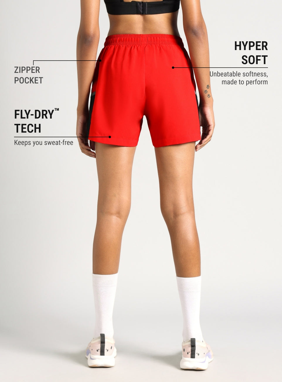 Women's Red Moonlight Running Shorts