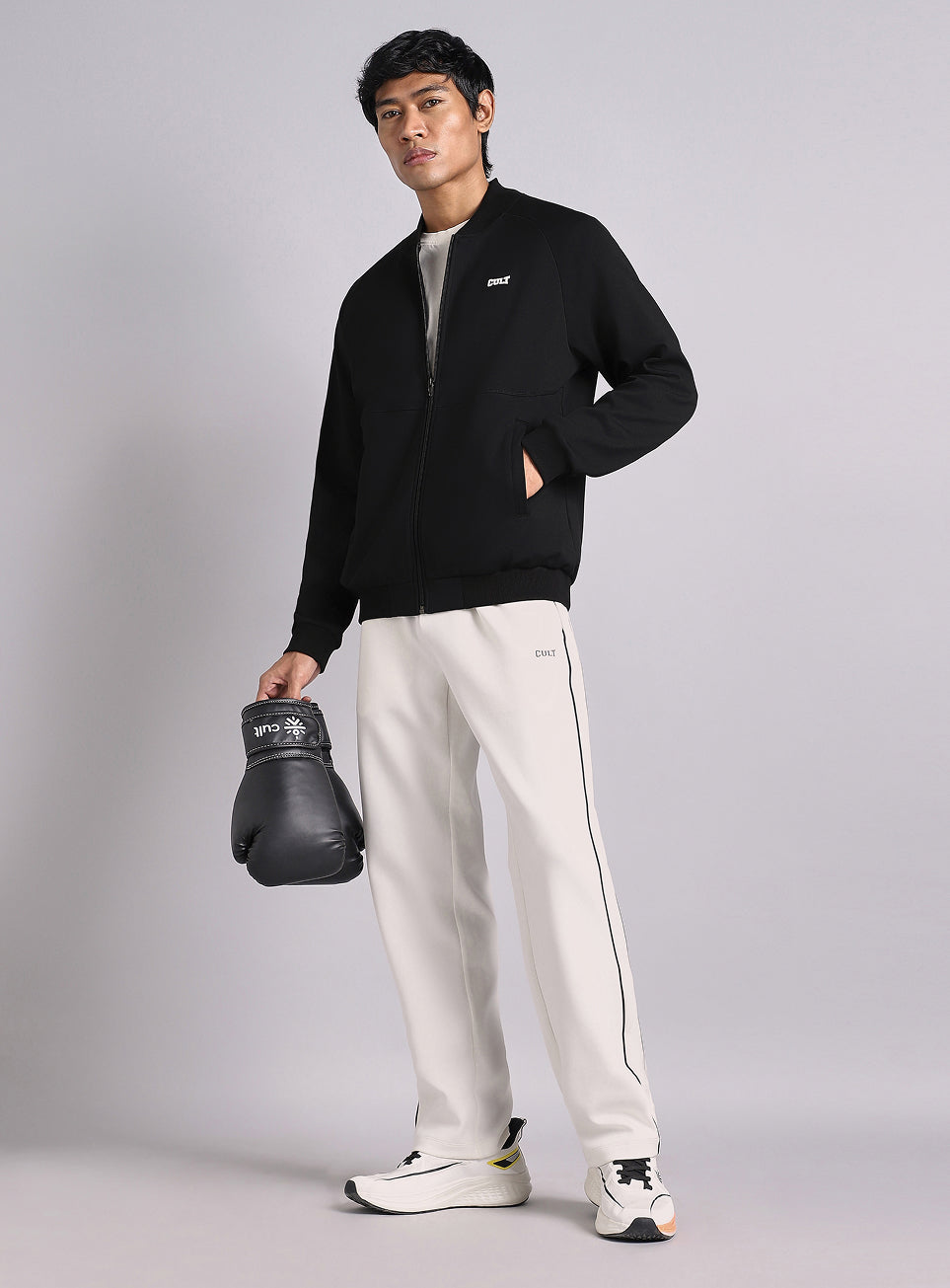 Men's Black Combet Training Bomber Jacket