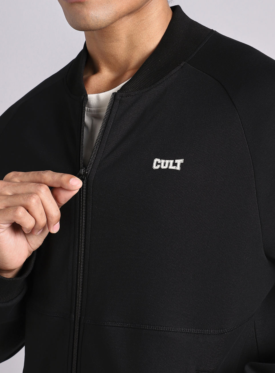 Men's Black Combet Training Bomber Jacket