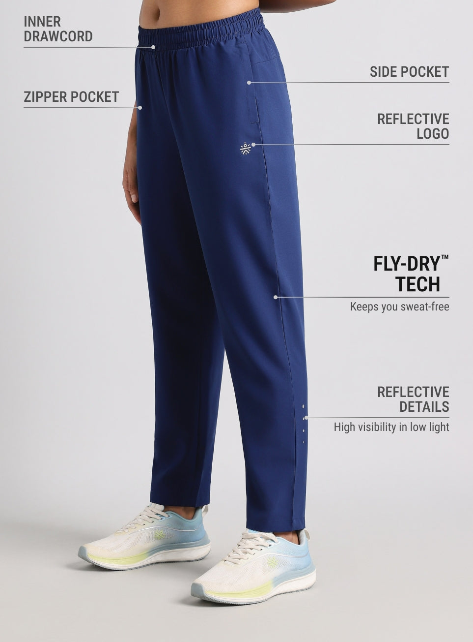 Women's Blue After Dark Running Trackpants