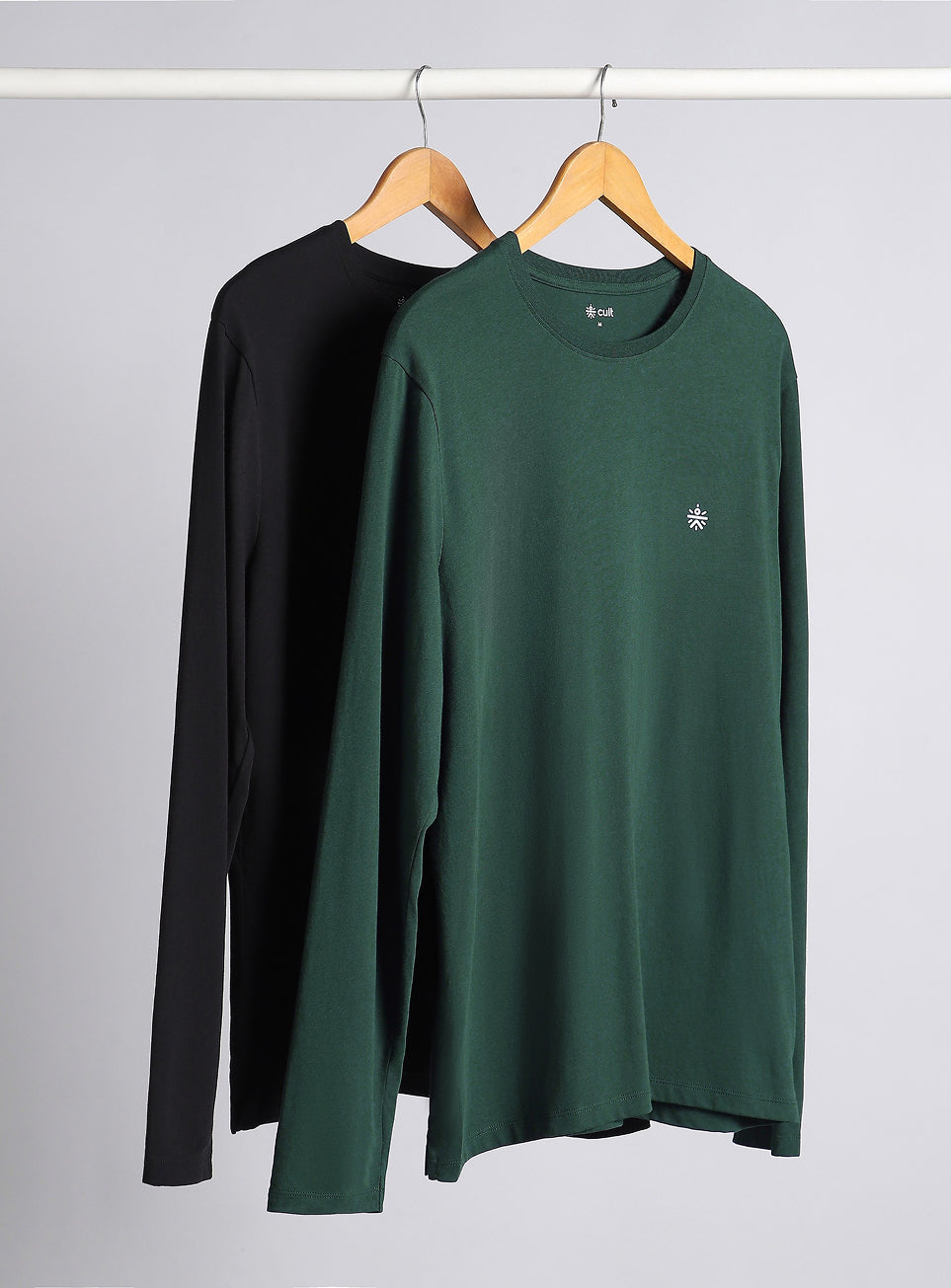 Men's Cult Essential Cotton Pack of 2 Full Sleeve T-shirts