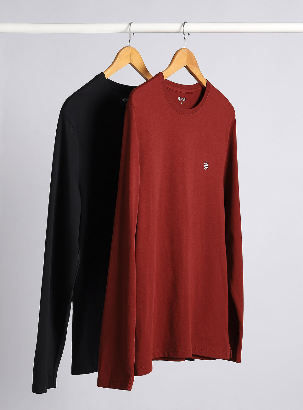 Men's Cult Essential Cotton Pack of 2 Full Sleeve T-shirts