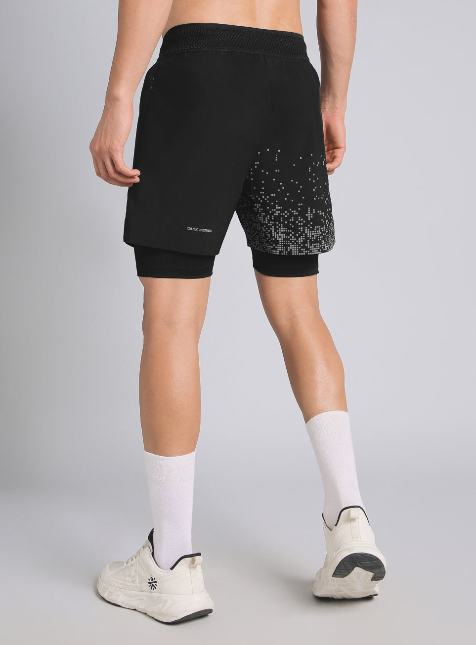 Men's Black After Dark In-Built Tights Running Shorts