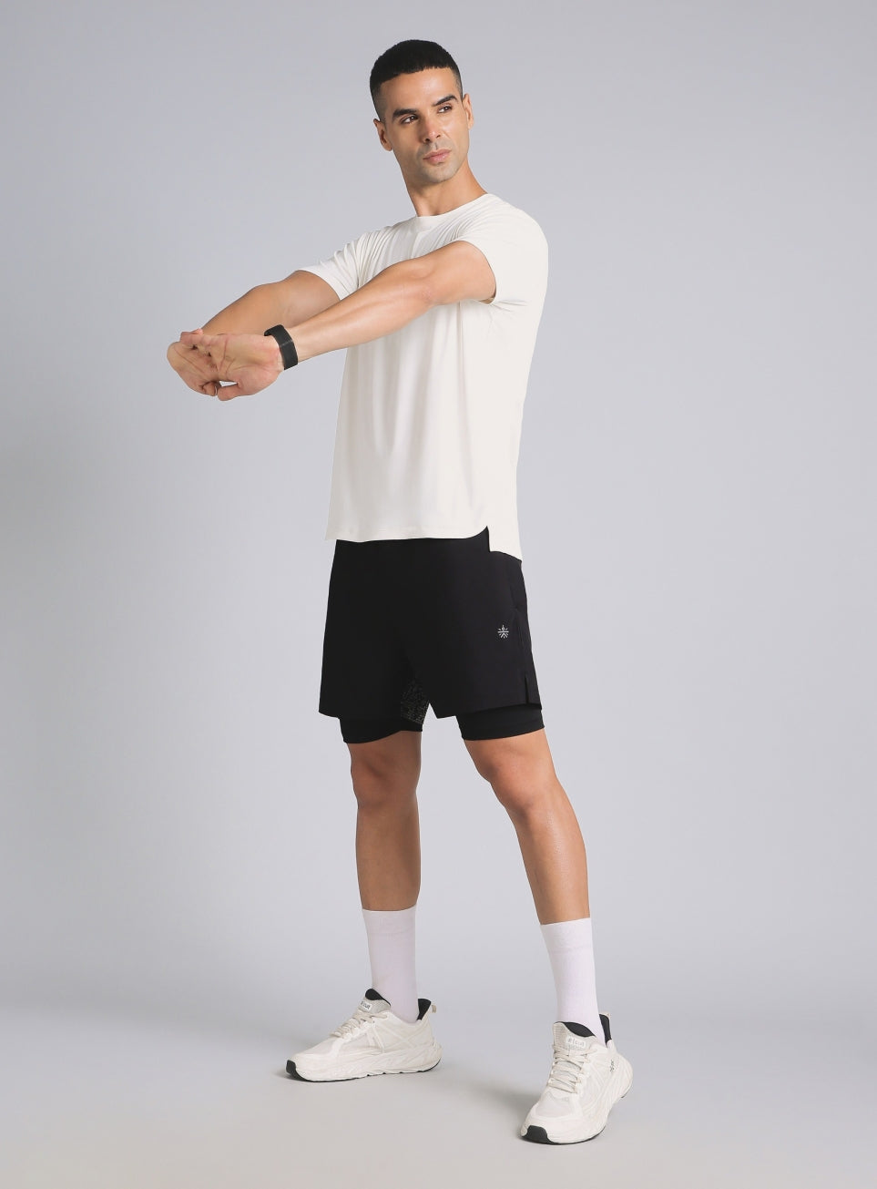 Men's Black After Dark In-Built Tights Running Shorts
