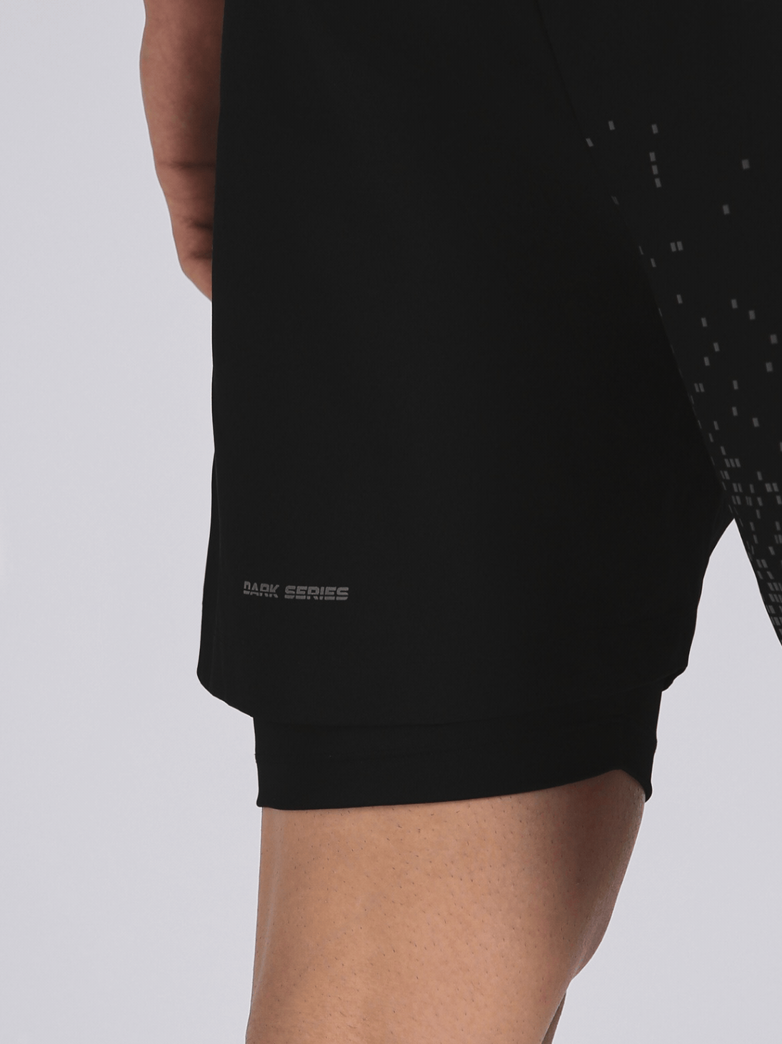Men's Black After Dark In-Built Tights Running Shorts