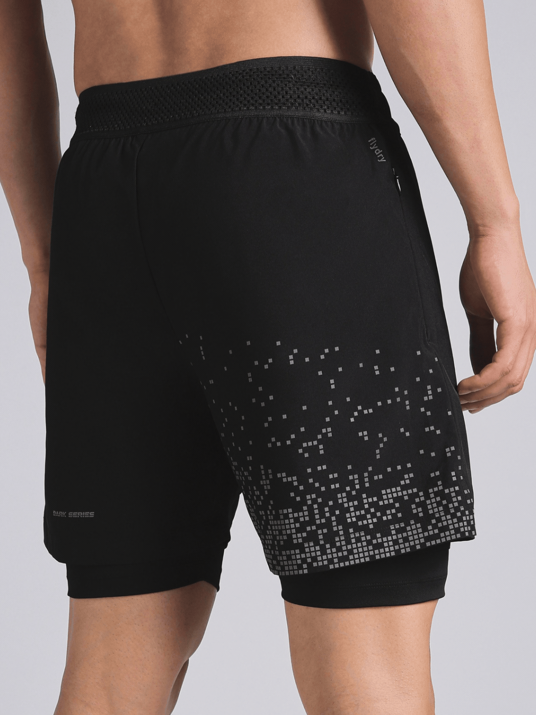 Men's Black After Dark In-Built Tights Running Shorts