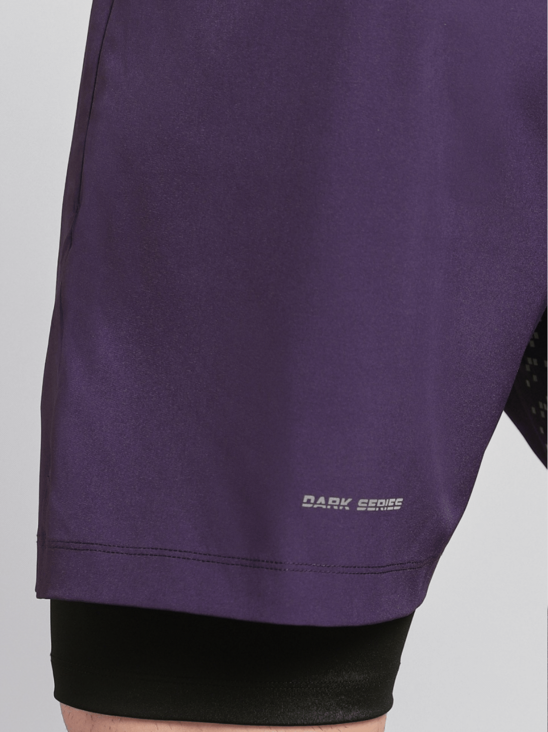 Men's Purple After Dark In-Built Tights Running Shorts