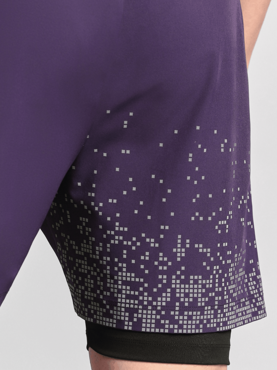 Men's Purple After Dark In-Built Tights Running Shorts