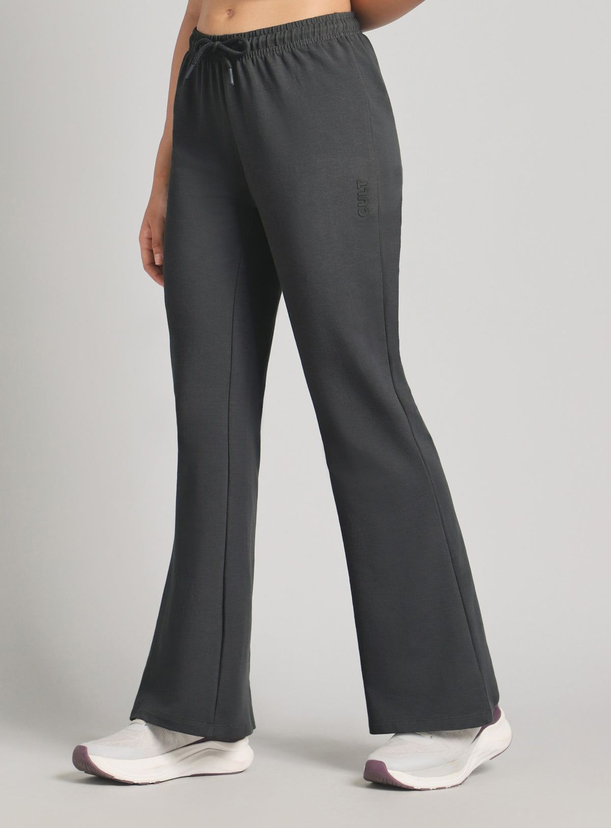 Women's Dark Grey Soft Form Flow Flared Pants