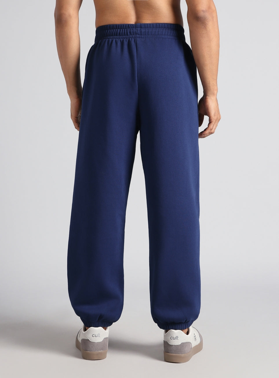 Men's Navy Luxe Fleece Comfort Relaxed Fit Joggers