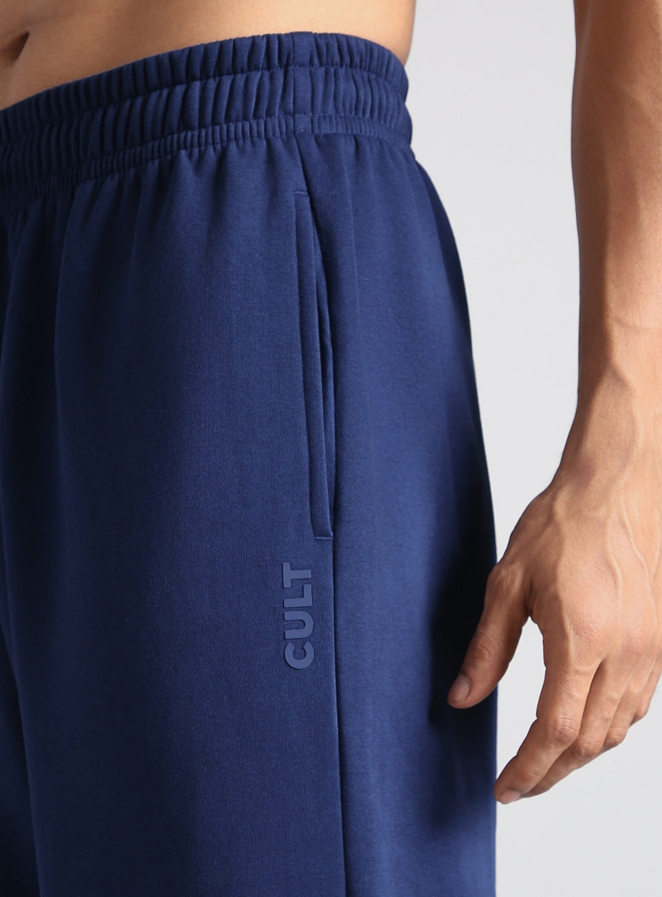 Men's Navy Luxe Fleece Comfort Relaxed Fit Joggers