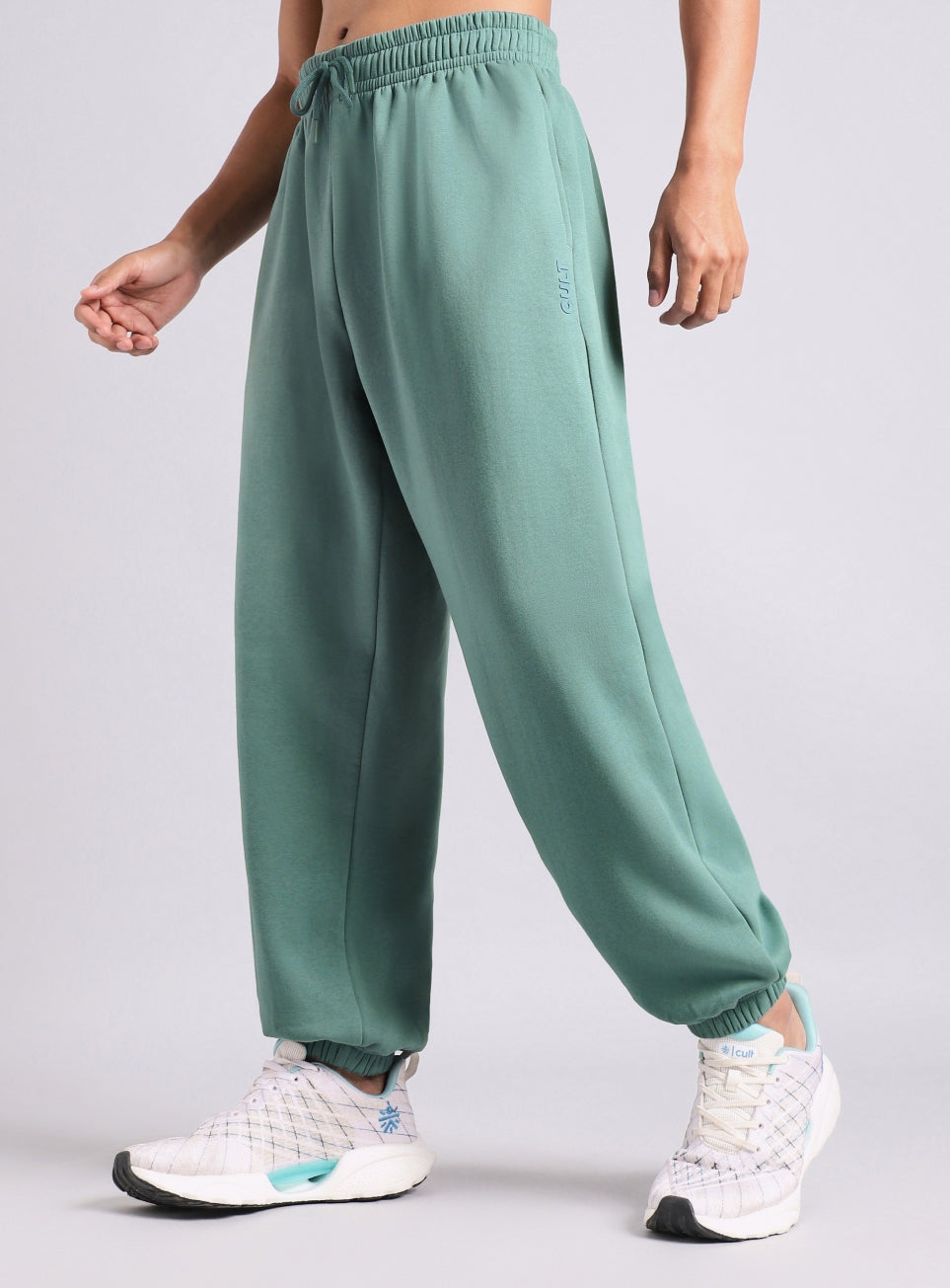 Men's Blue Luxe Fleece Comfort Relaxed Fit Joggers