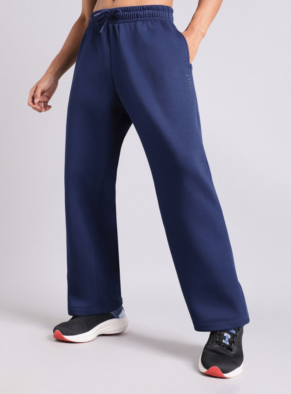 Men's Navy Luxe Fleece Relaxed Fit Trackpants