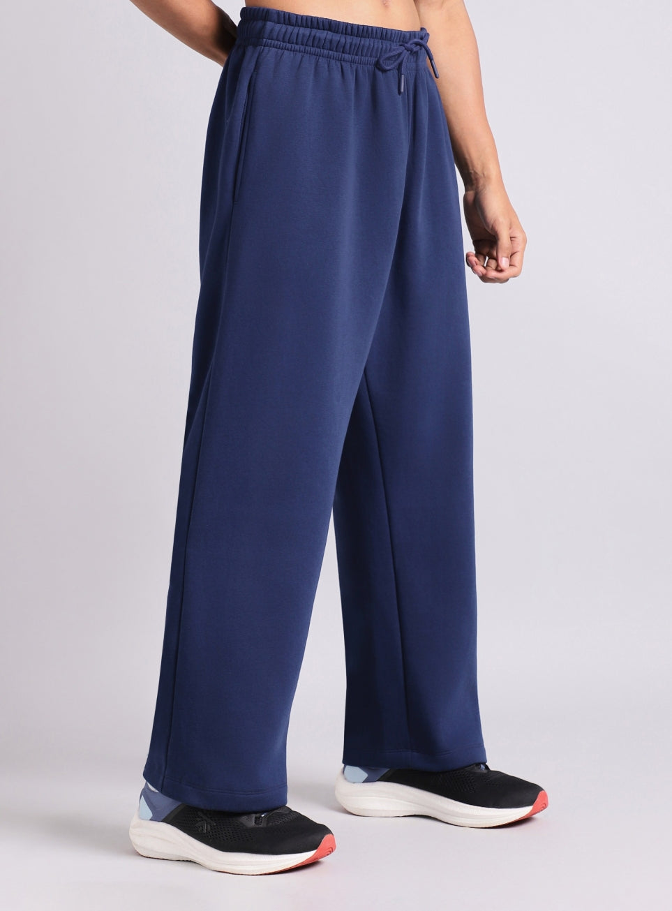 Men's Navy Luxe Fleece Relaxed Fit Trackpants