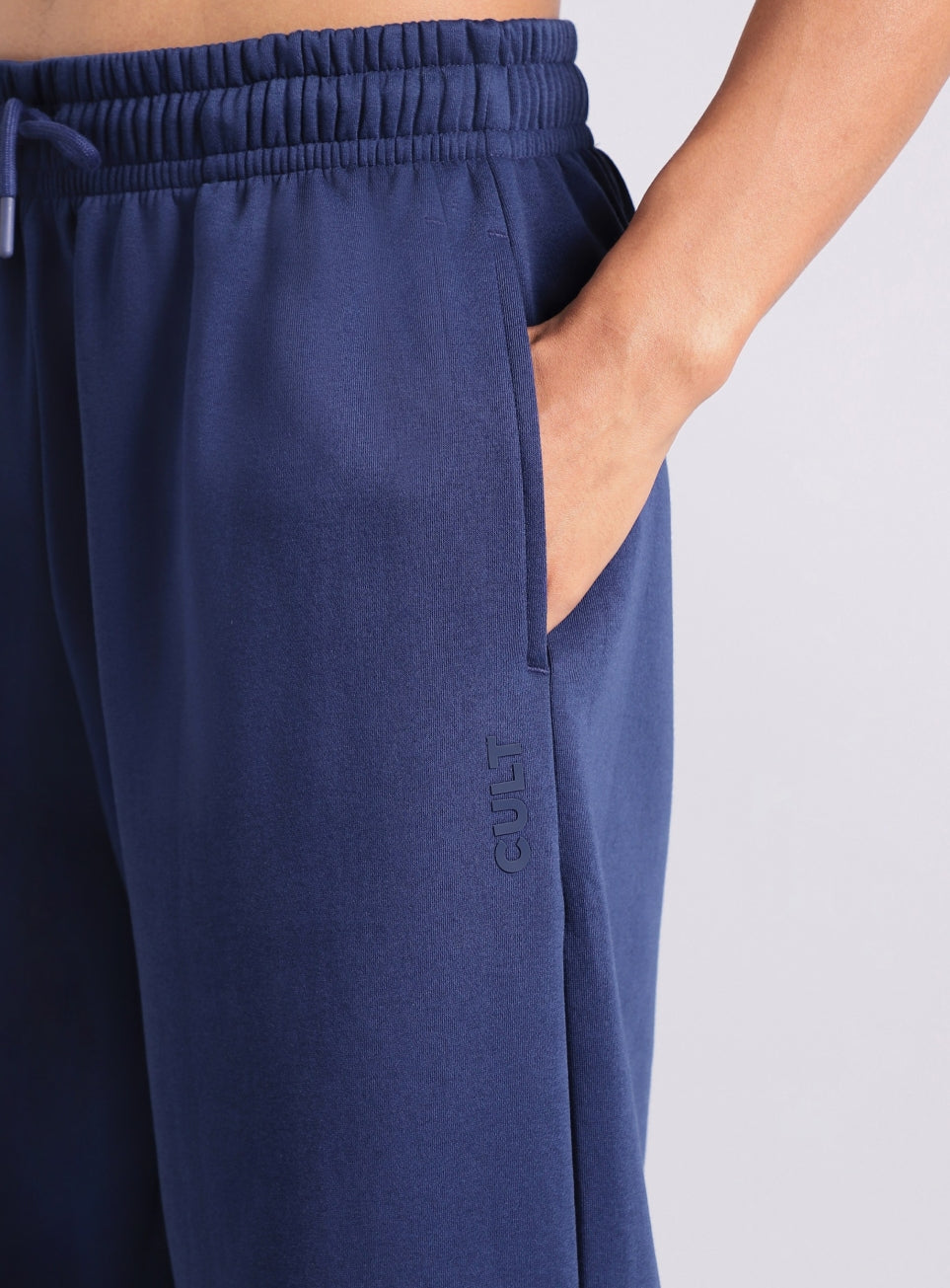 Men's Navy Luxe Fleece Relaxed Fit Trackpants