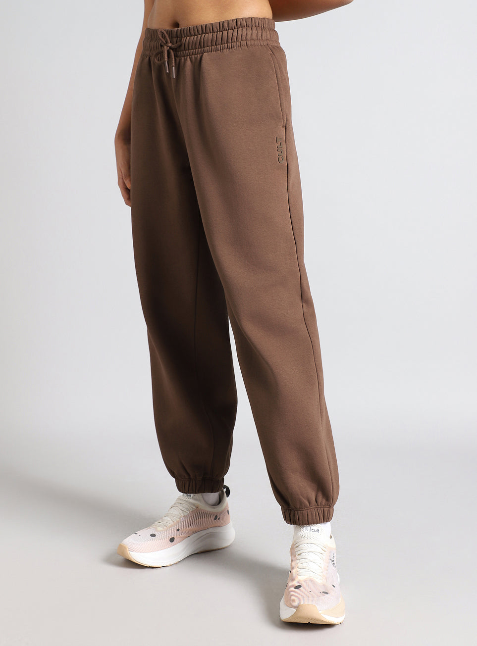Women's Brown Luxe Fleece Relaxed Fit Joggers
