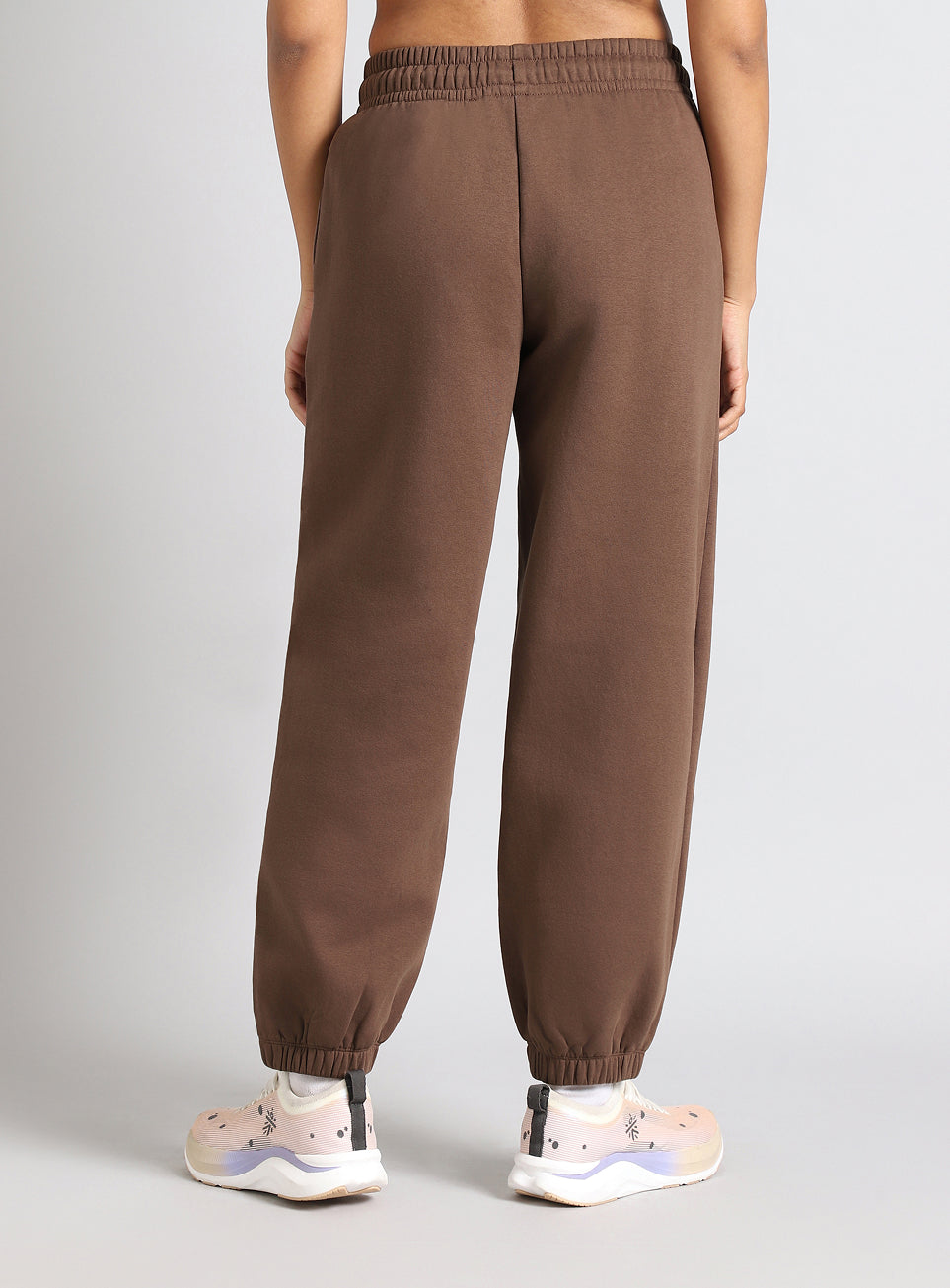 Women's Brown Luxe Fleece Relaxed Fit Joggers