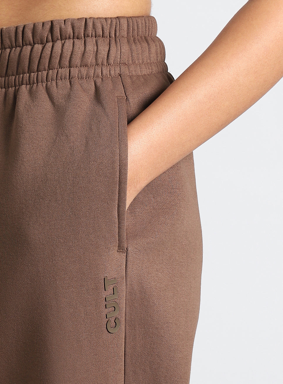 Women's Brown Luxe Fleece Relaxed Fit Joggers