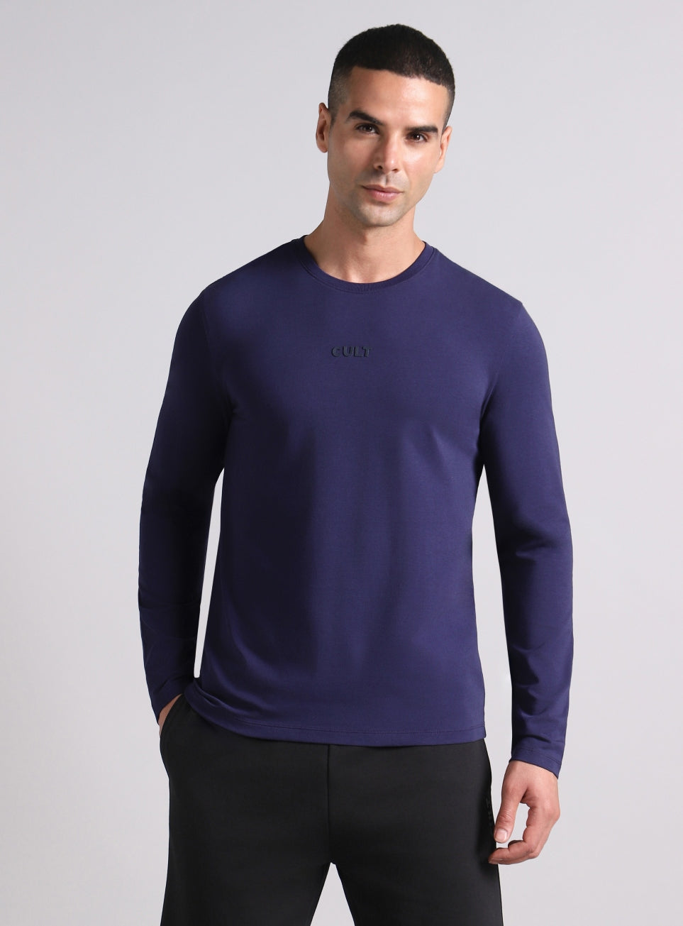 Men's Navy Essential Regular Fit Full Sleeve T-shirt