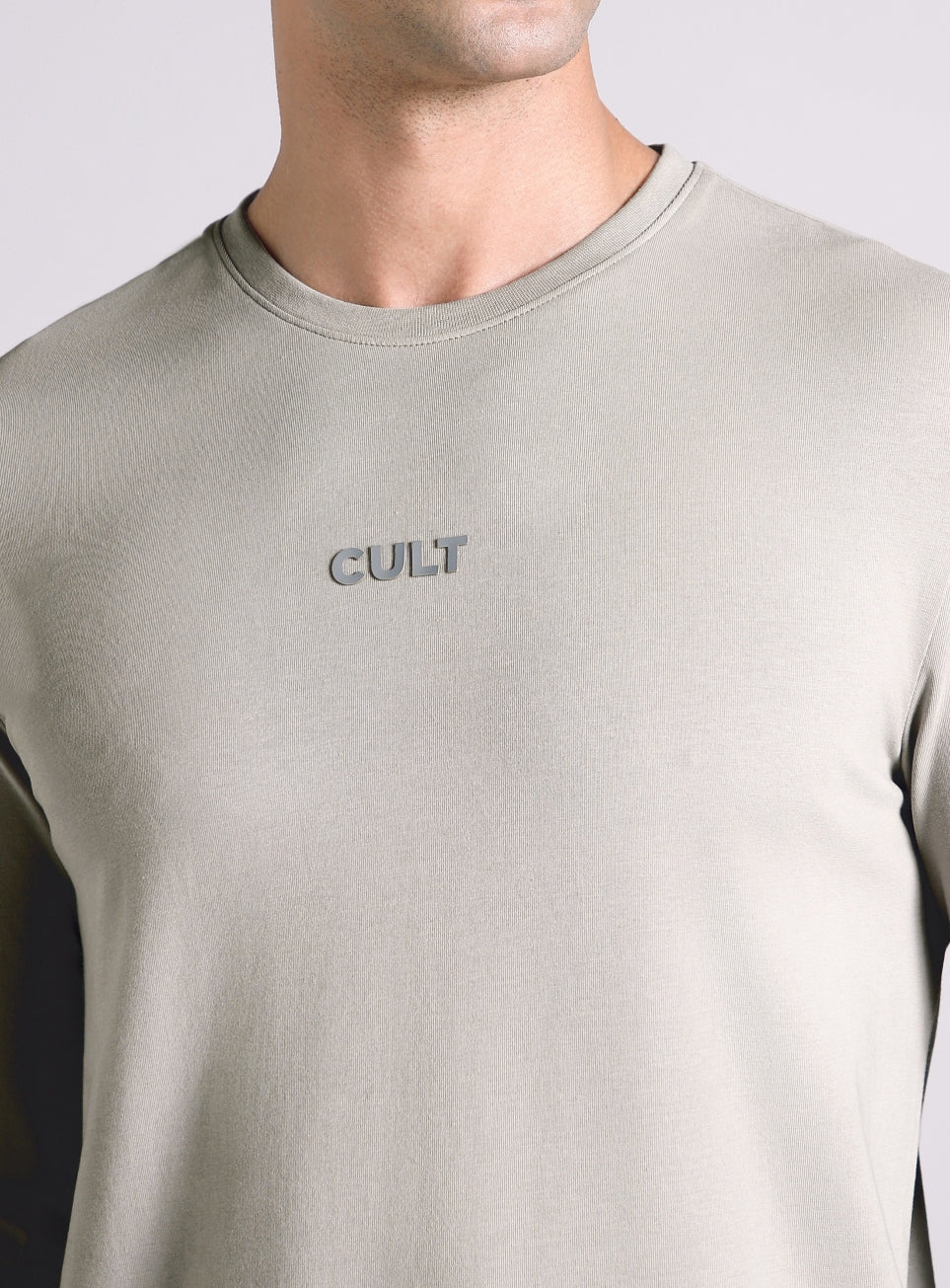 Men's Grey Essential Regular Fit Full Sleeve T-shirt