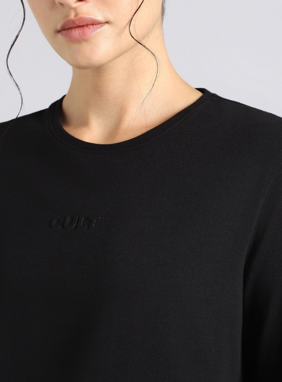 Women's Black Soft Form Classic Full Sleeves T-Shirt