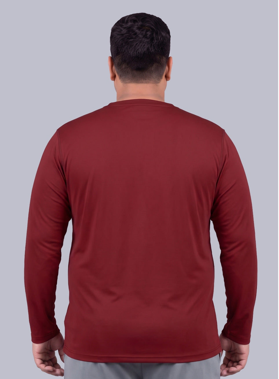 Men's Red Cult Play Solid Sleeve Plus Size T-shirt