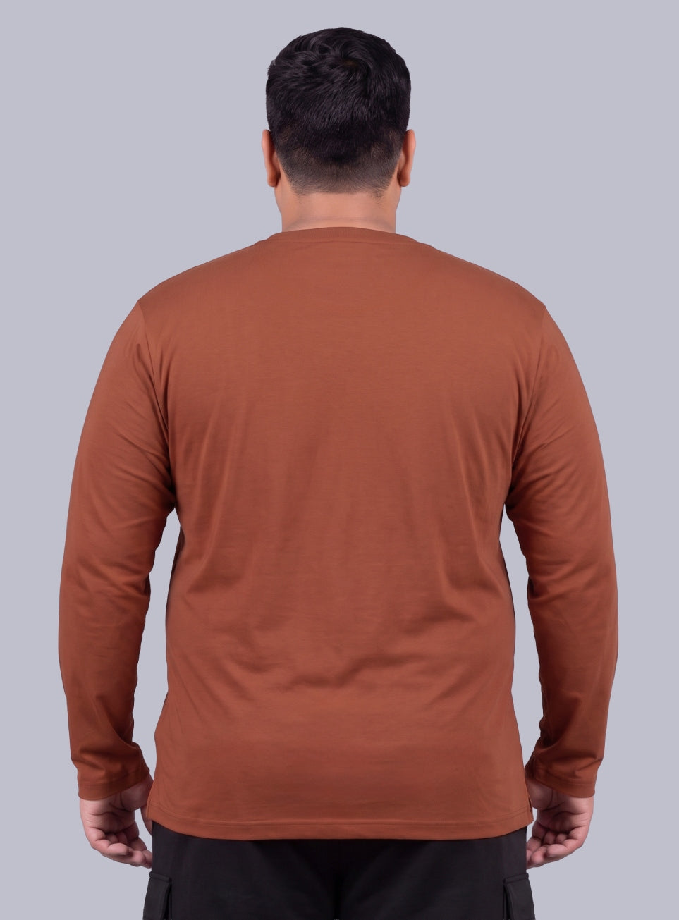 Men's Rust Cult Play Solid Sleeve Plus Size T-shirt