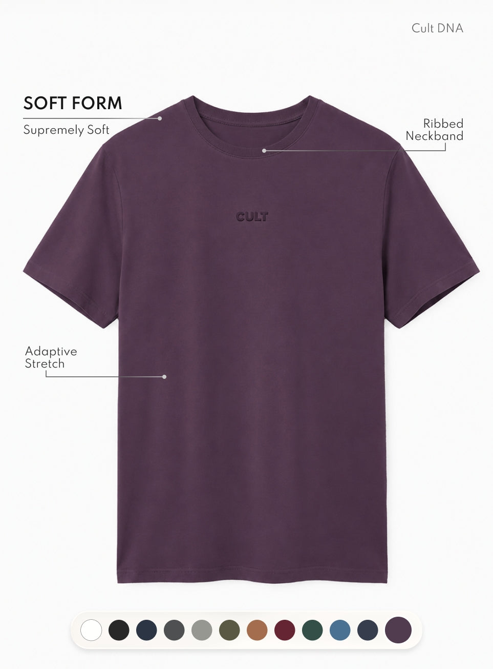 Men's Wine Soft Form Classic T-shirt