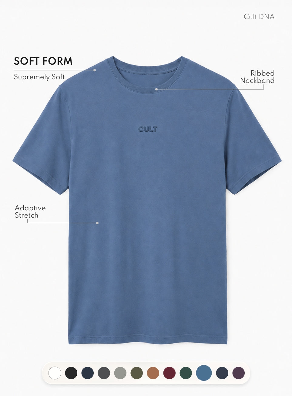 Men's Blue Soft Form Classic T-shirt