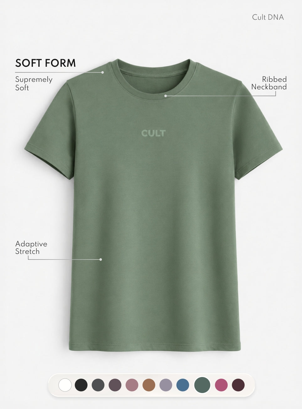 Women's Green Soft Form Classic T-shirt