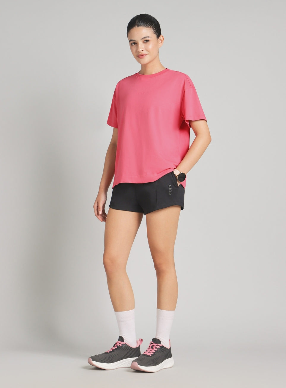Women's Pink Soft Form Easy Fit Everyday T-shirt