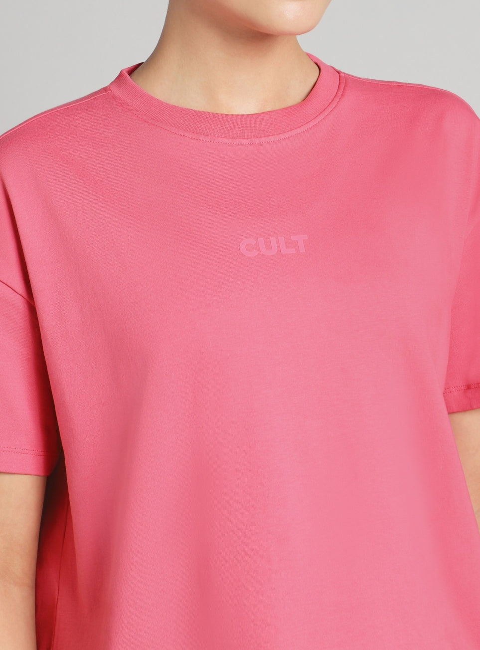 Women's Pink Soft Form Easy Fit Everyday T-shirt