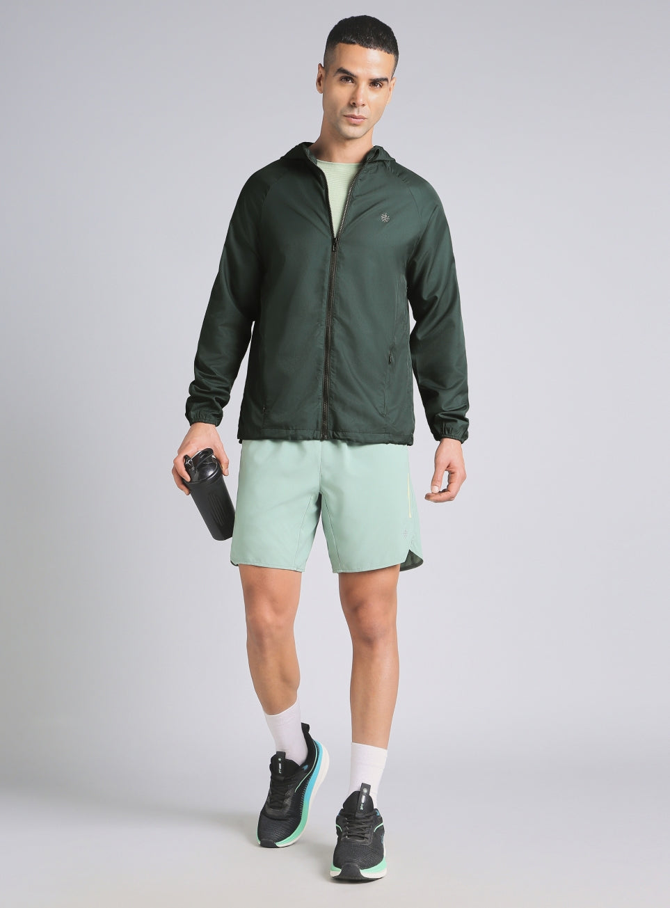 Men's Dark Green Daily Pace Windbreaker Jacket