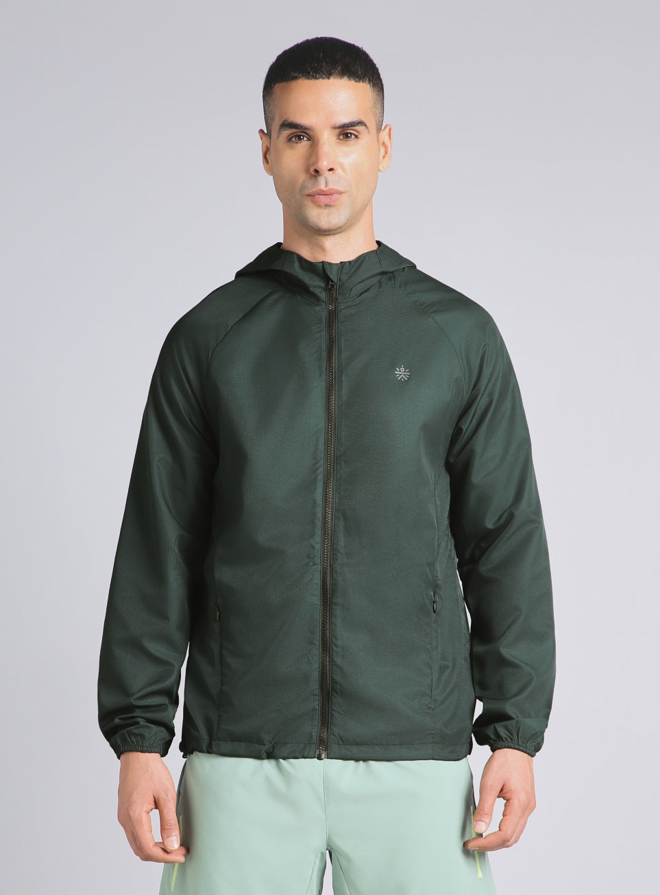 Men's Dark Green Daily Pace Windbreaker Jacket